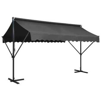 Bolig Center Fritstående markise 400 x 300 cm antracitgrå tilbud