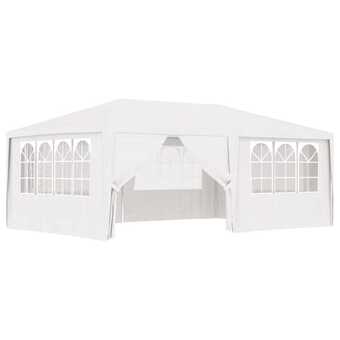 Festtelt med sidevægge 4x6 m 90 g/m² hvid