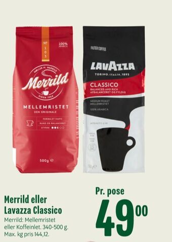 Min Købmand Mellemristet kaffe formalet tilbud
