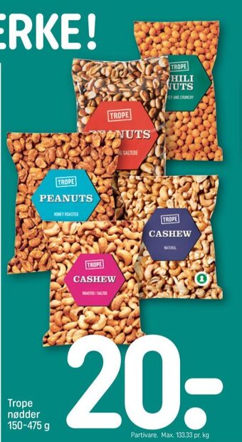 REMA 1000 Trope cashewnødder tilbud