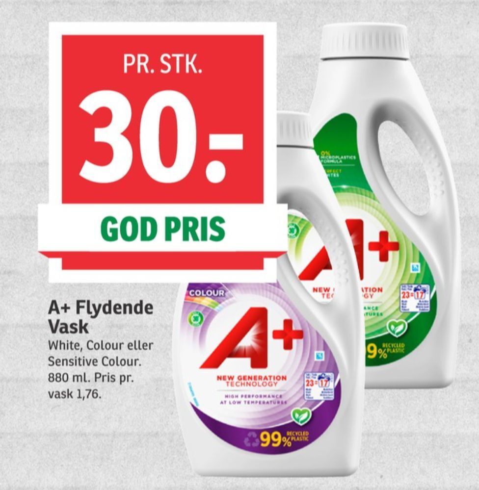 SPAR A+ vaskemiddel-flydende tilbud