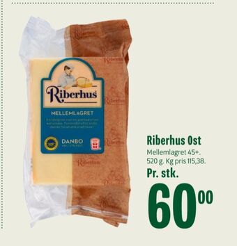 Min Købmand Riberhus skæreost danbo mellemlagret tilbud