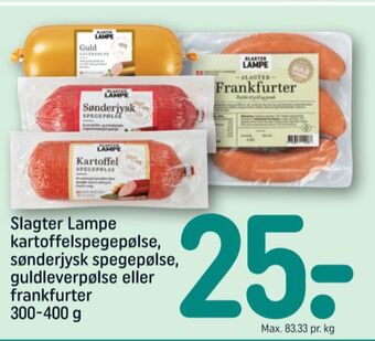 REMA 1000 Slagter lampe kartoffelspegepølse tilbud