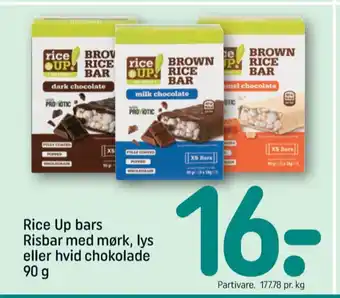 REMA 1000 Rice up chokoladebar caramel chocolate tilbud