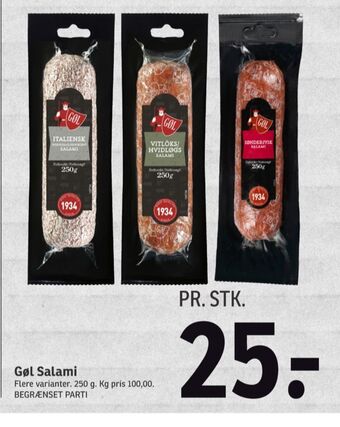 SPAR Gøl hvidløgssalami tilbud