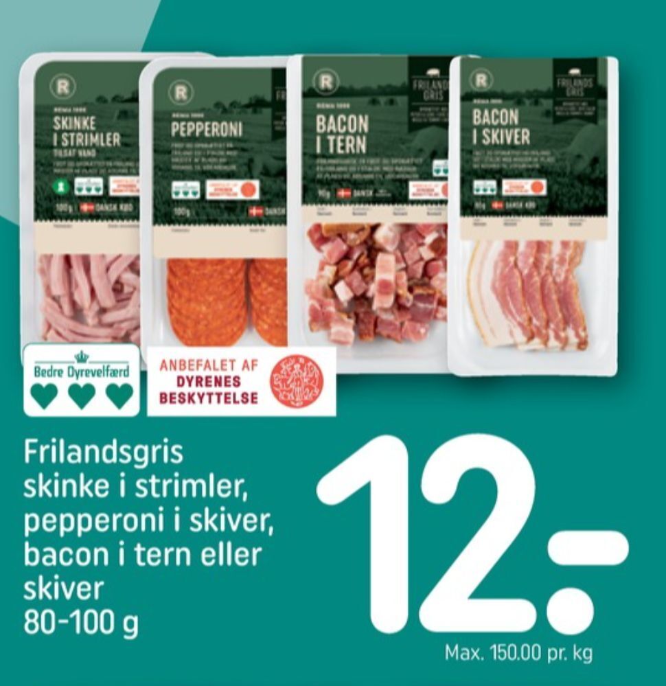 Rema 1000 skinkestrimler tilbud hos Rema 1000