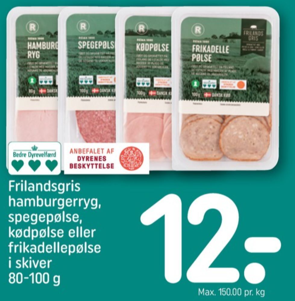 Rema 1000 hamburgerryg tilbud hos Rema 1000