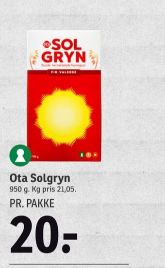 SPAR Ota sol gryn havregryn tilbud