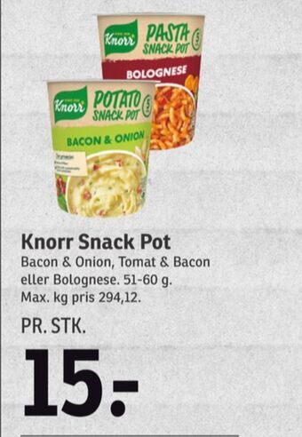 Snack pot instant retter
