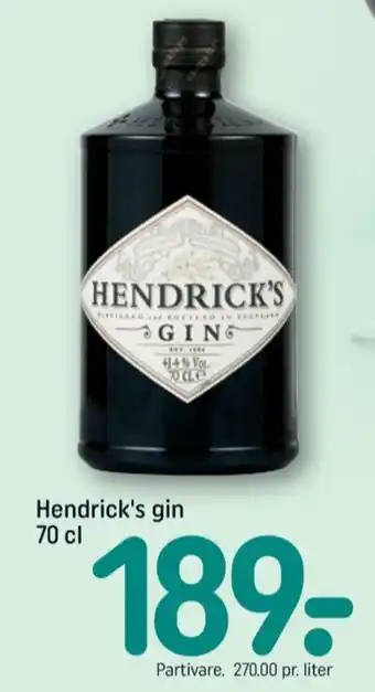 REMA 1000 Hendricks gin tilbud