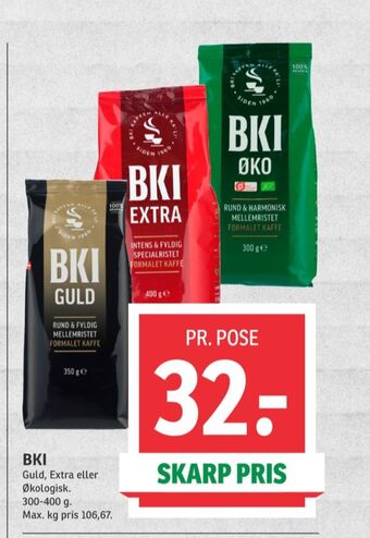 Bki kaffe formalet