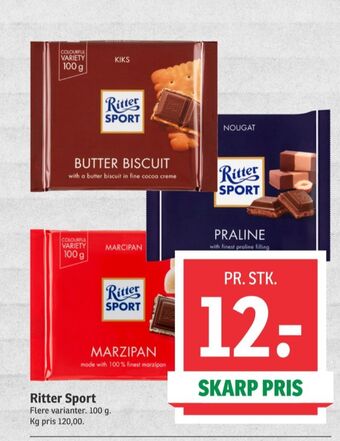 SPAR Ritter sport chokoladeplade butter biscuit tilbud