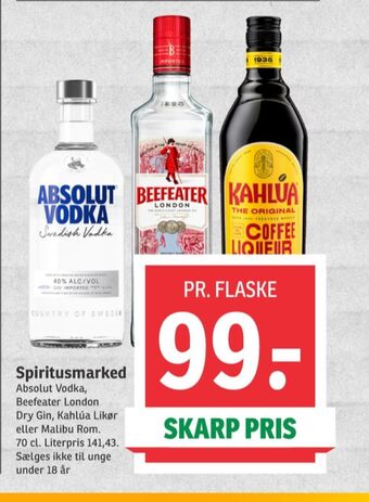 SPAR Absolut vodka tilbud