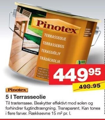 Bauhaus 5 l terrasseolie tilbud
