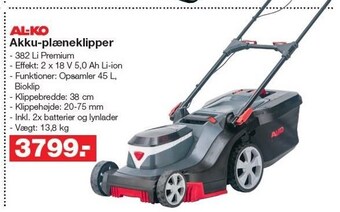Al-ko akku-plæneklipper