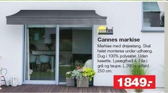 Bauhaus Sunfun cannes markise tilbud