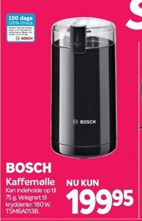 Din Isenkræmmer Bosch kaffemølle tilbud