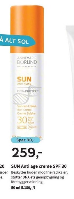 Helsam Sun anti age creme spf 30 tilbud