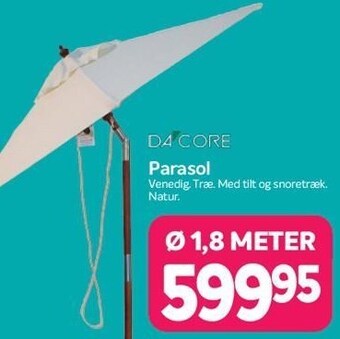 Din Isenkræmmer Dacore parasol tilbud