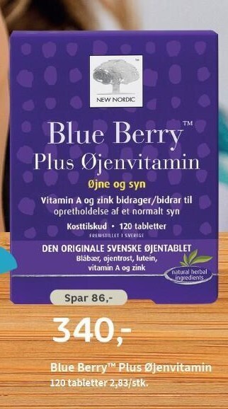 Helsam Blue berry plus øjenvitamin tilbud