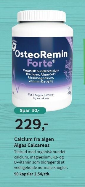 Helsam Calcium fra algen algas calcareas tilbud