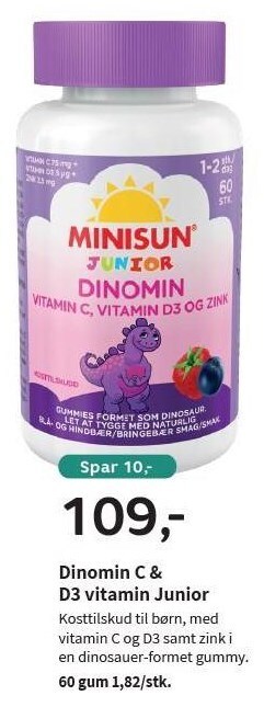 Dinomin c & d3 vitamin junior