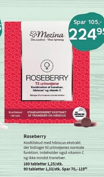 Helsam Roseberry tilbud