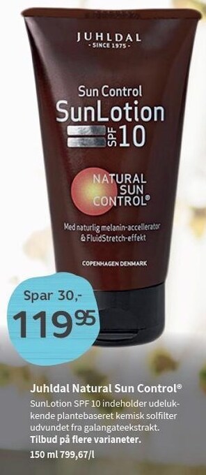 Helsam Juhldal naturel sun control tilbud