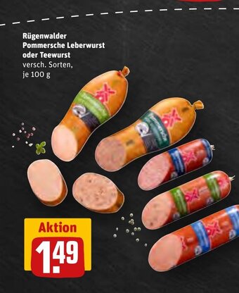 REWE DE Rügenwalder Pommersche Leberwurst tilbud