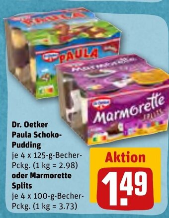 REWE DE Dr. Oetker Paula Schoko-Pudding tilbud