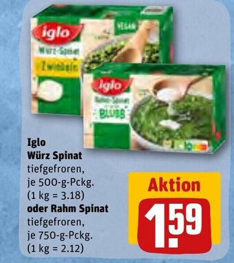 REWE Iglo Würz Spinat tilbud