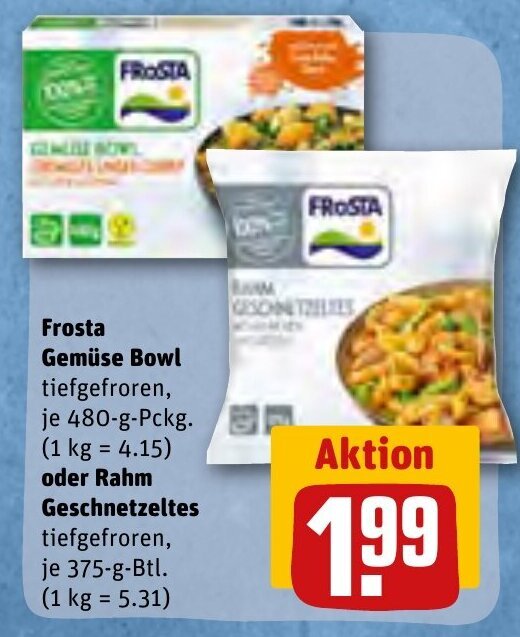 Frosta Gemüse Bowl tilbud hos REWE
