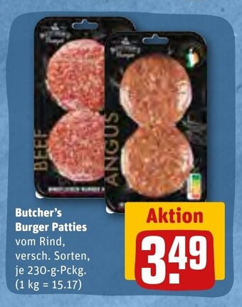 REWE DE Butcher's Burger Patties tilbud