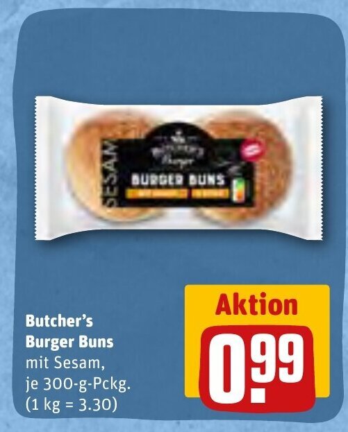 Butcher's Burger Buns tilbud hos REWE