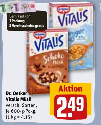 REWE DE Dr. Oetker Vitalis Müsli tilbud