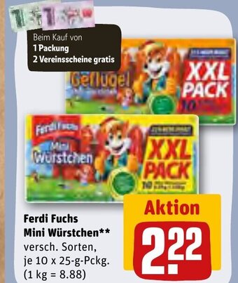 REWE Ferdi Fuchs Mini Würstchen tilbud