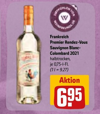 REWE DE Frankreich Premier Rendez-Vous Sauvignon Blanc- Colombard 2021 tilbud