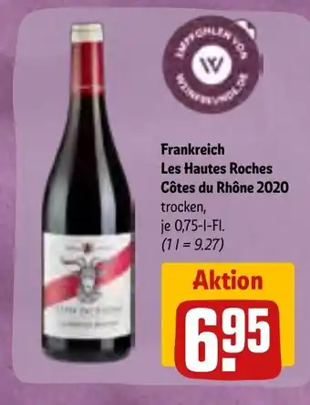 Frankreich Les Hautes Roches Côtes du Rhône 2020