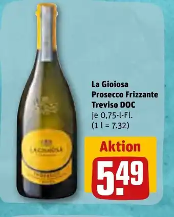 REWE DE La Gioiosa Prosecco Frizzante Treviso DOC tilbud