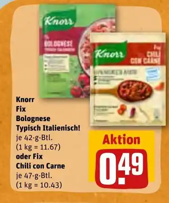 REWE DE Knorr Fix Bolognese Typisch Italienisch! tilbud