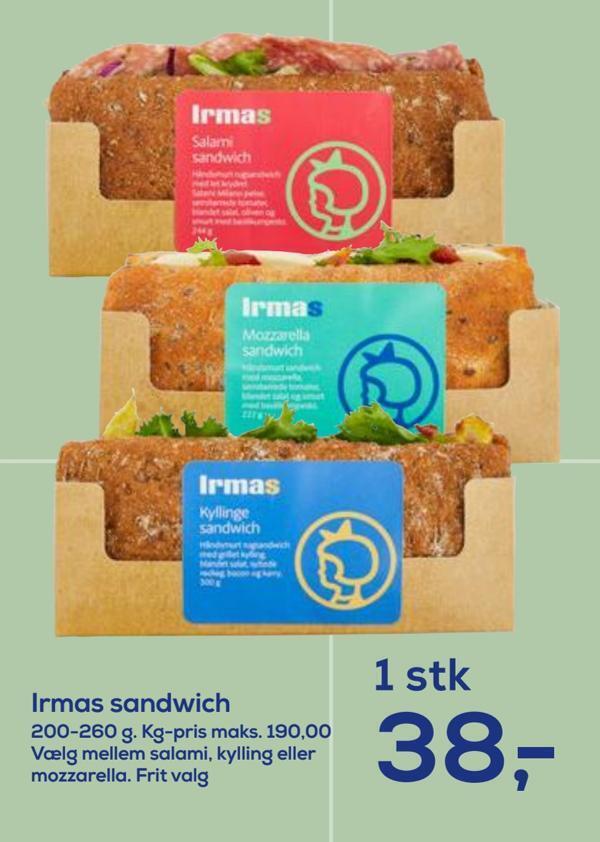 Irma Irmas sandwich tilbud