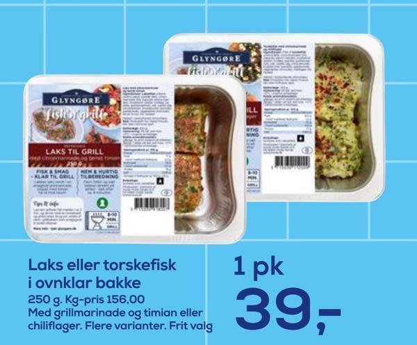 Irma Laks eller torskefisk i ovnklar bakke tilbud