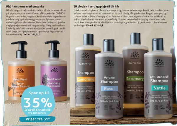 Din Lokale Helsekost Sæbe & shampoo fra urtekram tilbud