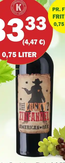 Købmandsgården Lucky zinfandel tilbud