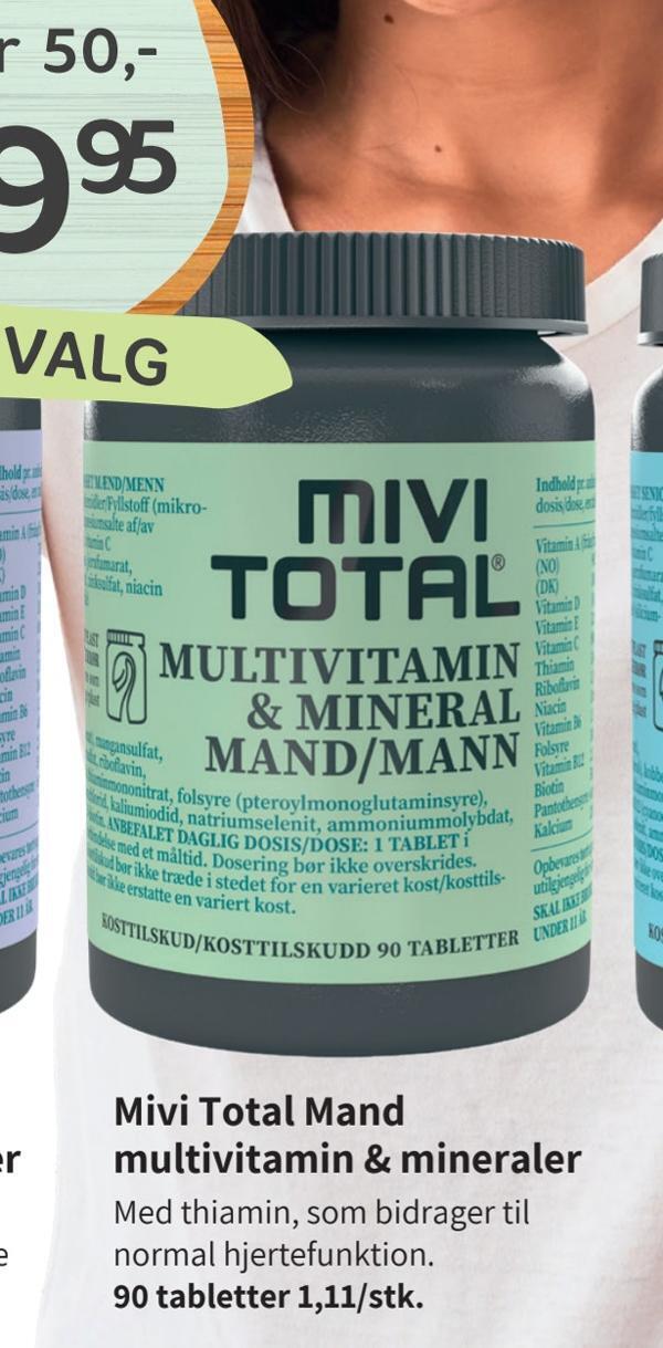 Din Lokale Helsekost Mivi total mand multivitamin & mineraler tilbud