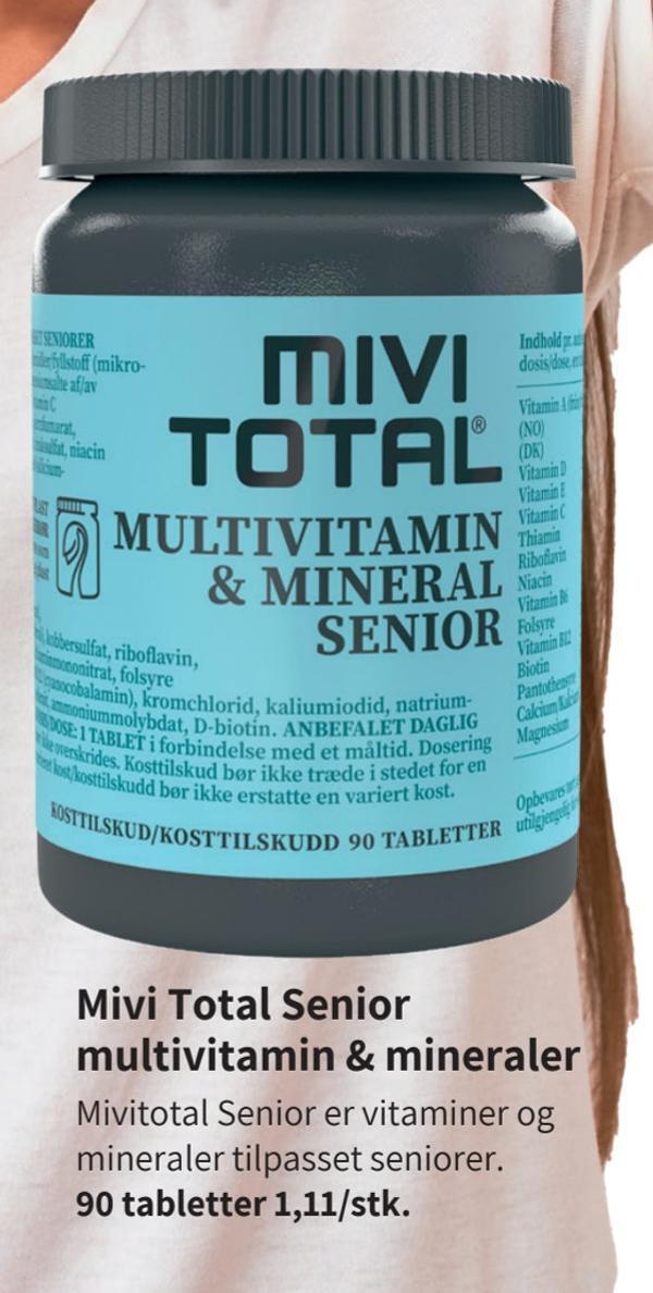 Helsam Mivi total senior multivitamin & mineraler tilbud