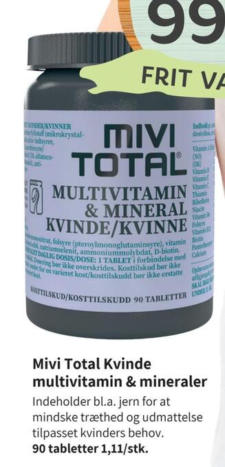 Mivi total kvinde multivitamin & mineraler