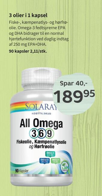 Helsam All omega 3 6 9 tilbud