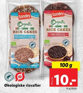 Lidl Økologiske risvafler tilbud