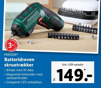 Lidl PARKSIDEⓇ Batteridreven skruetrækker tilbud